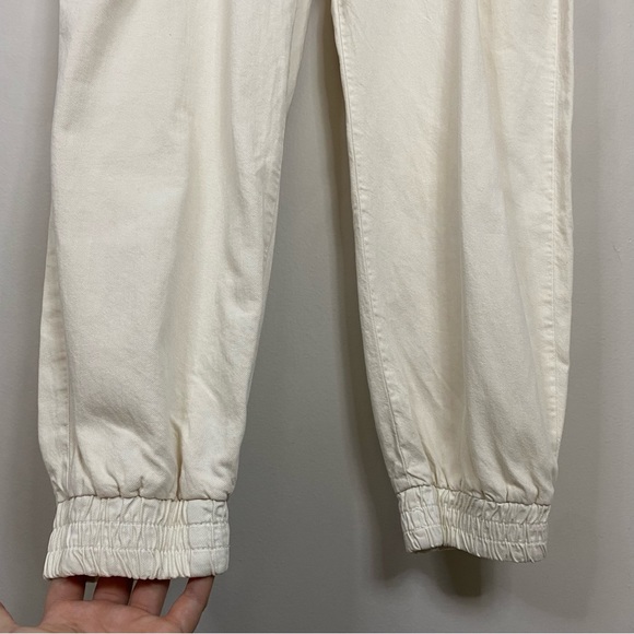 NWT Zara The Mercer Jogger 100% Cotton Jeans in Ecru Cream size XXL - Picture 8 of 16